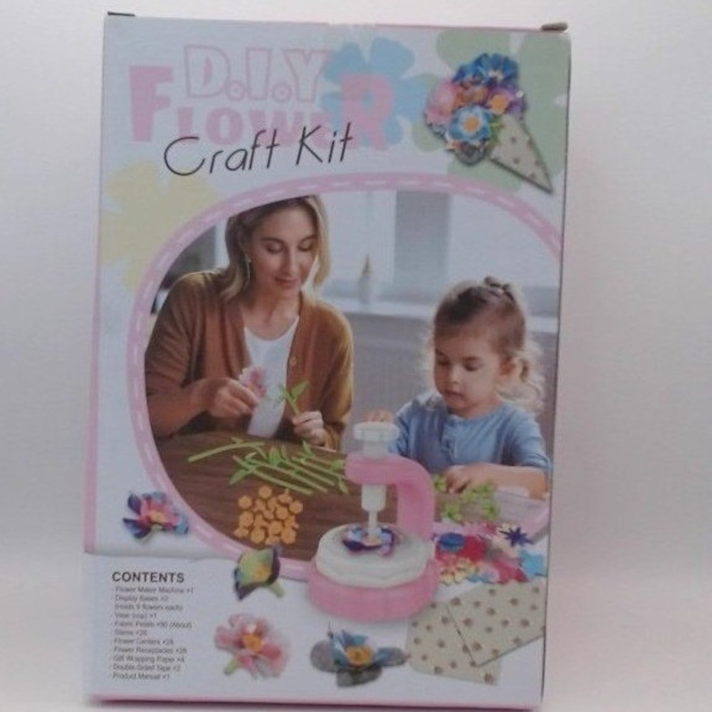DIY fabric flower bouquet crafting kit, BRAND NEW IN BOX
